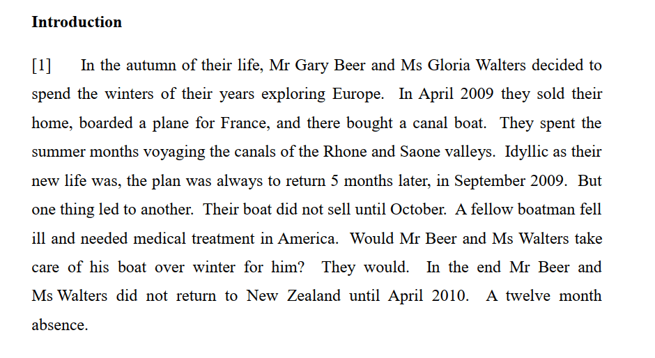 Beer v MSD [2012] NZHC 205