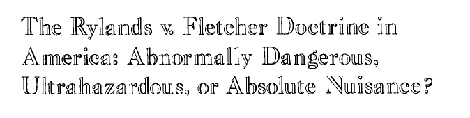 Abnormally dangerous